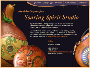 Soaring Spirit Studios Home Page Before