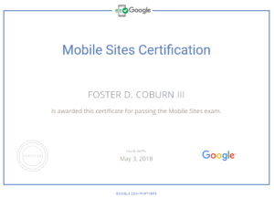 Google Mobile Sites Certication