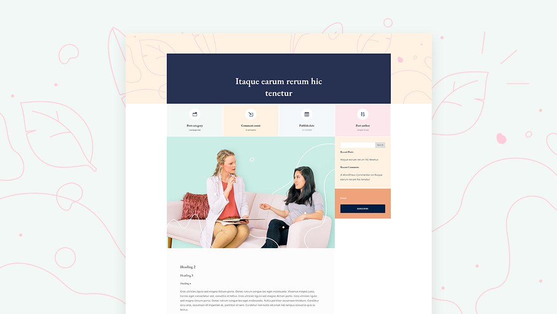 Download a FREE Blog Post Template for Divi’s Women’s Health Center Layout Pack