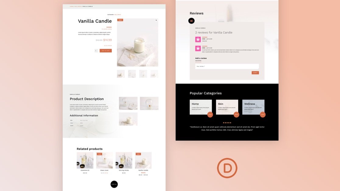 Download a FREE Product Page Template for Divi’s Candle Making Layout Pack