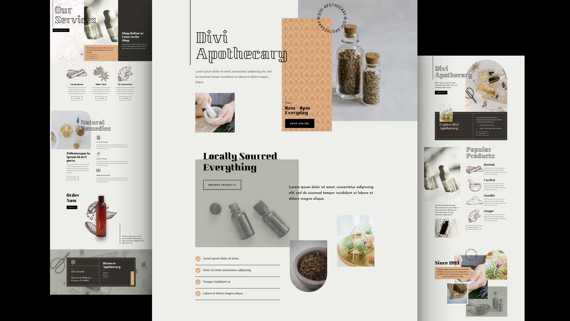 Get a FREE Apothecary Layout Pack for Divi