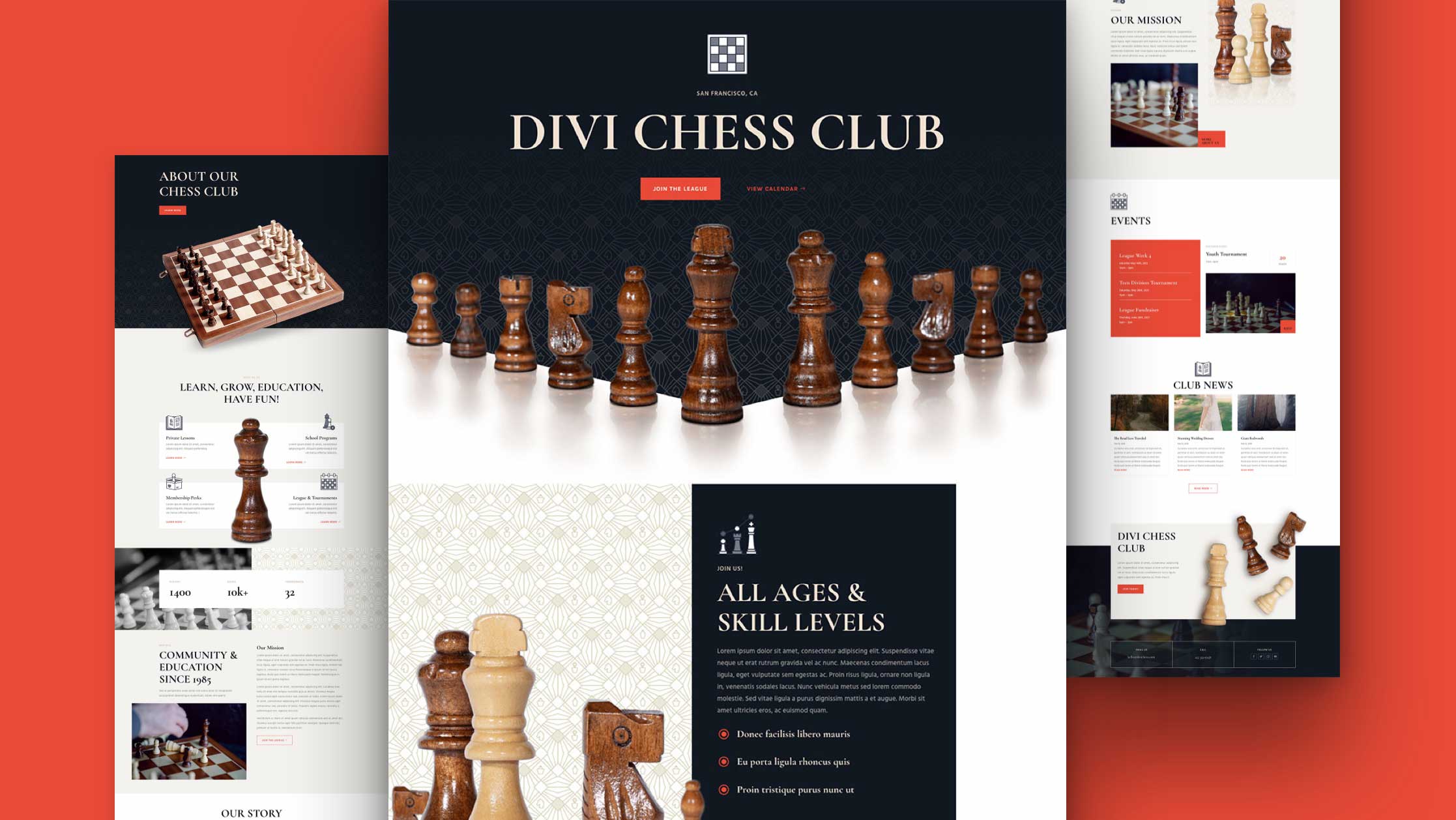 Get a FREE Chess Club Layout Pack for Divi