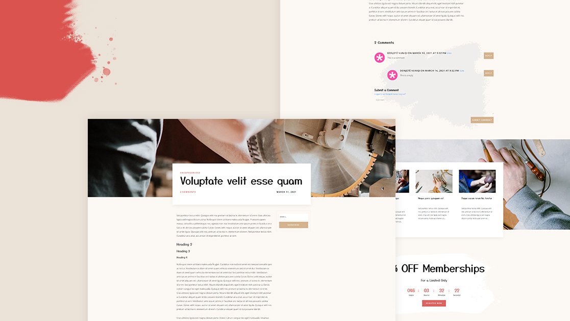 Download a FREE Blog Post Template for Divi’s Craft School Layout Pack