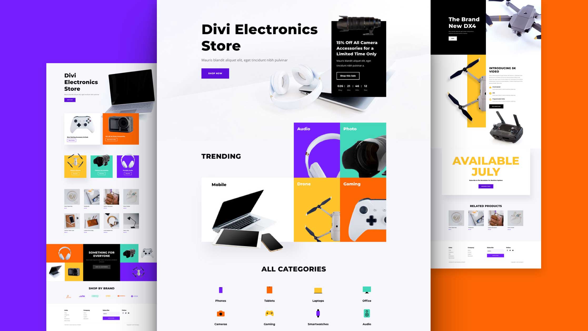Get a FREE Electronics Store Layout Pack for Divi
