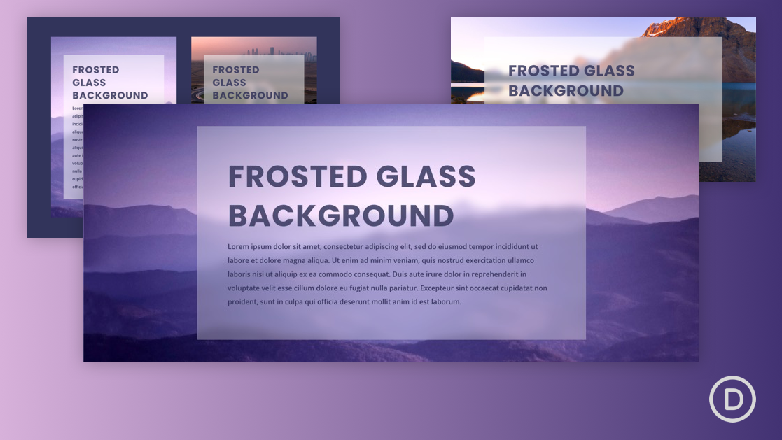 How to Create a Frosted Glass Background Design in Divi