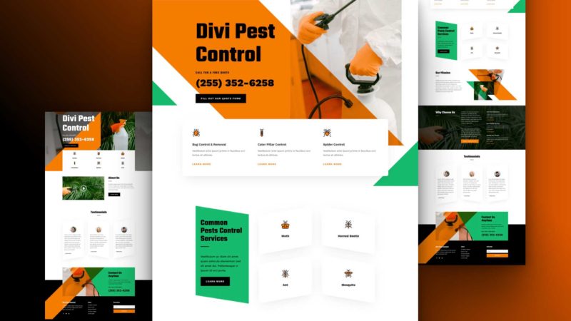 Get a FREE Pest Control Layout Pack for Divi