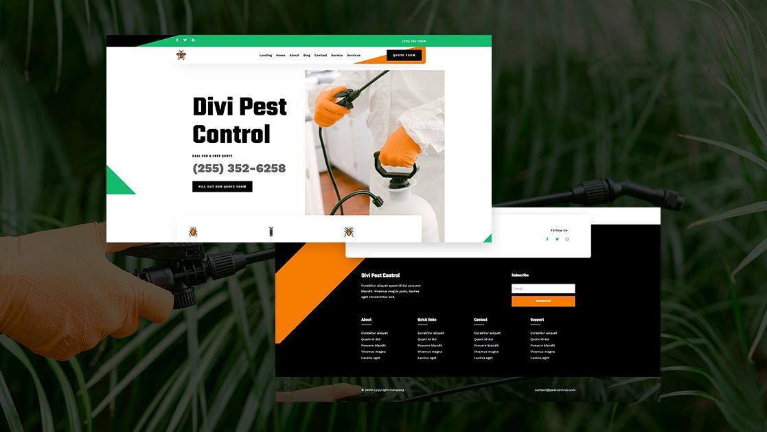 Download a FREE Header & Footer for Divi’s Pest Control Layout Pack