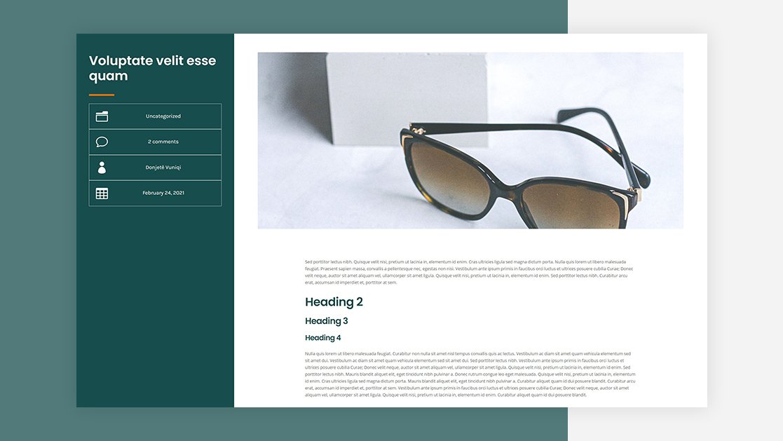 Download a FREE Blog Post Template for Divi’s Sunglasses Shop Layout Pack