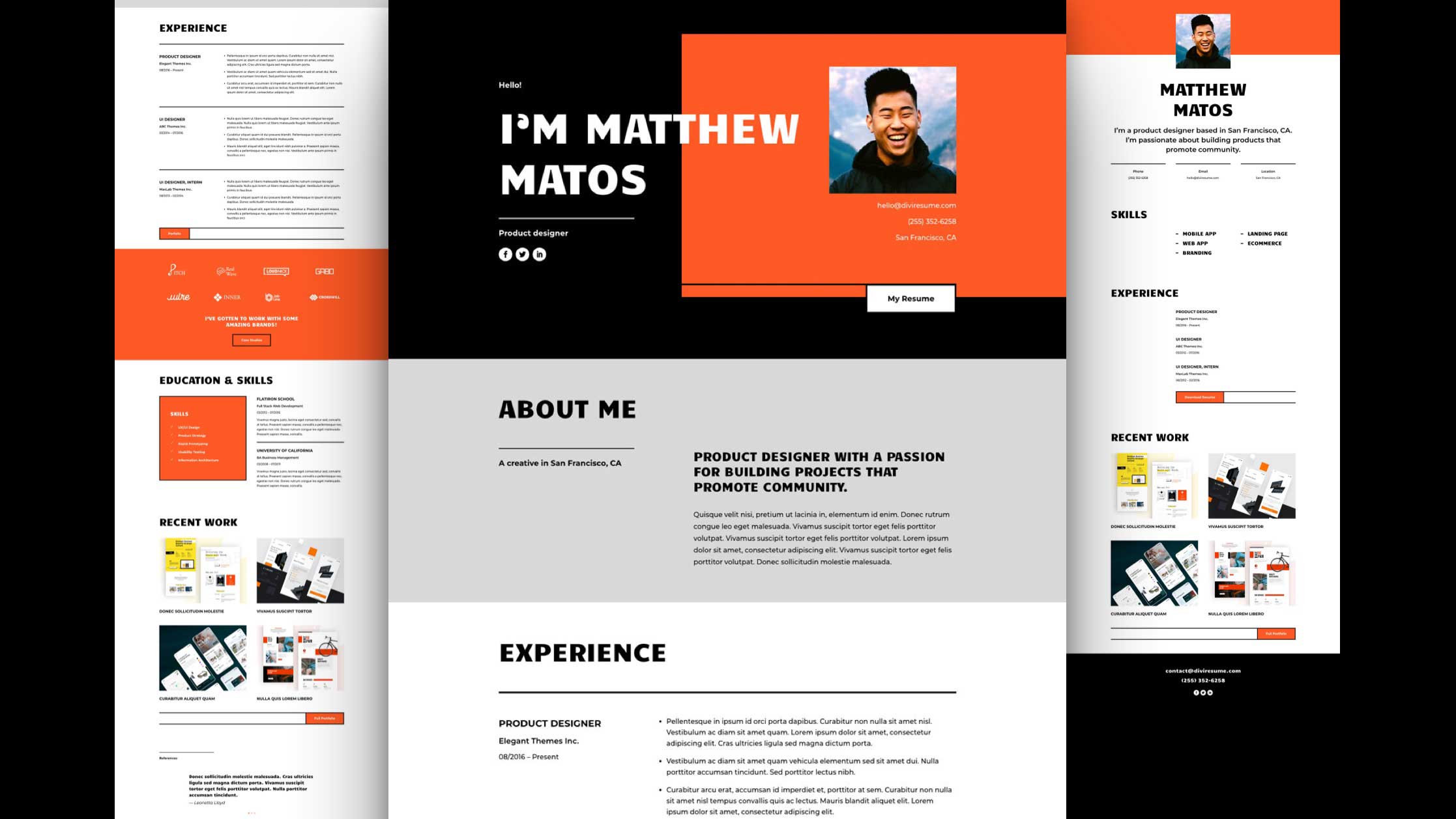 Get a FREE Creative CV Layout Pack for Divi
