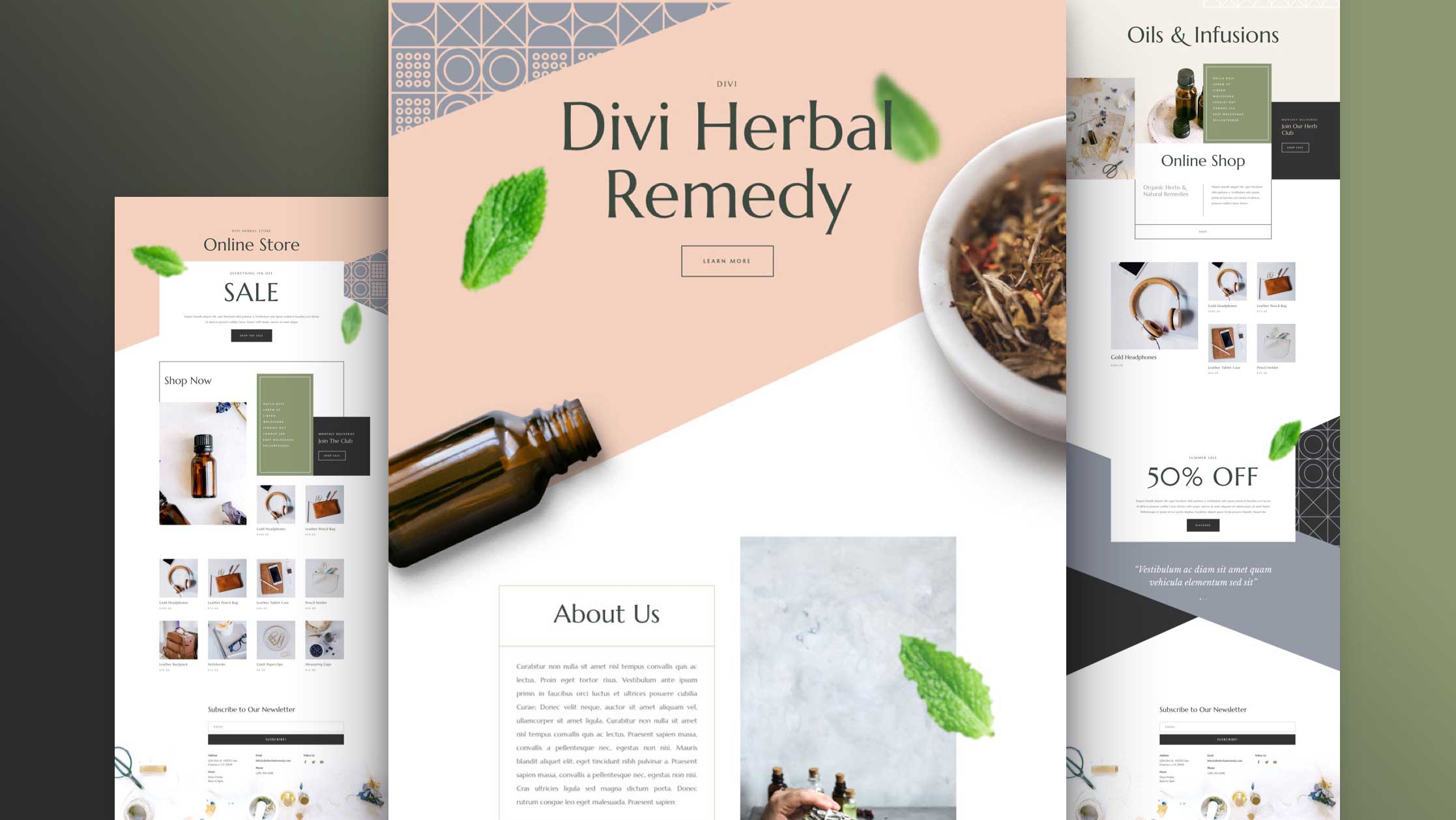 Get a FREE Herbal Remedy Layout Pack for Divi
