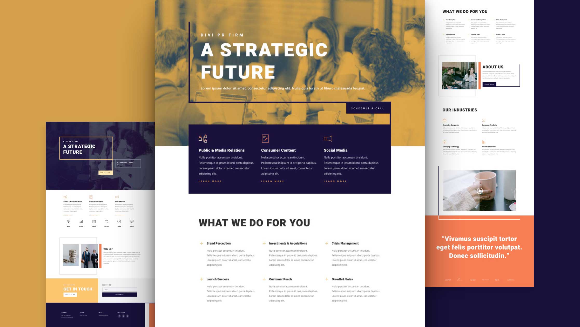 Get a FREE PR Firm Layout Pack for Divi