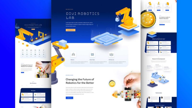 Get a FREE Robotics Layout Pack for Divi