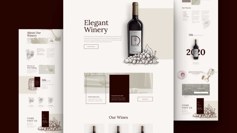 Get a FREE Winery Layout Pack for Divi