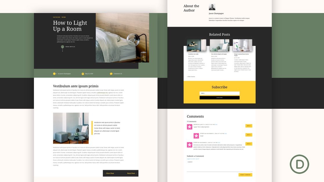Download a FREE Blog Post Template for Divi’s Home Staging Layout Pack