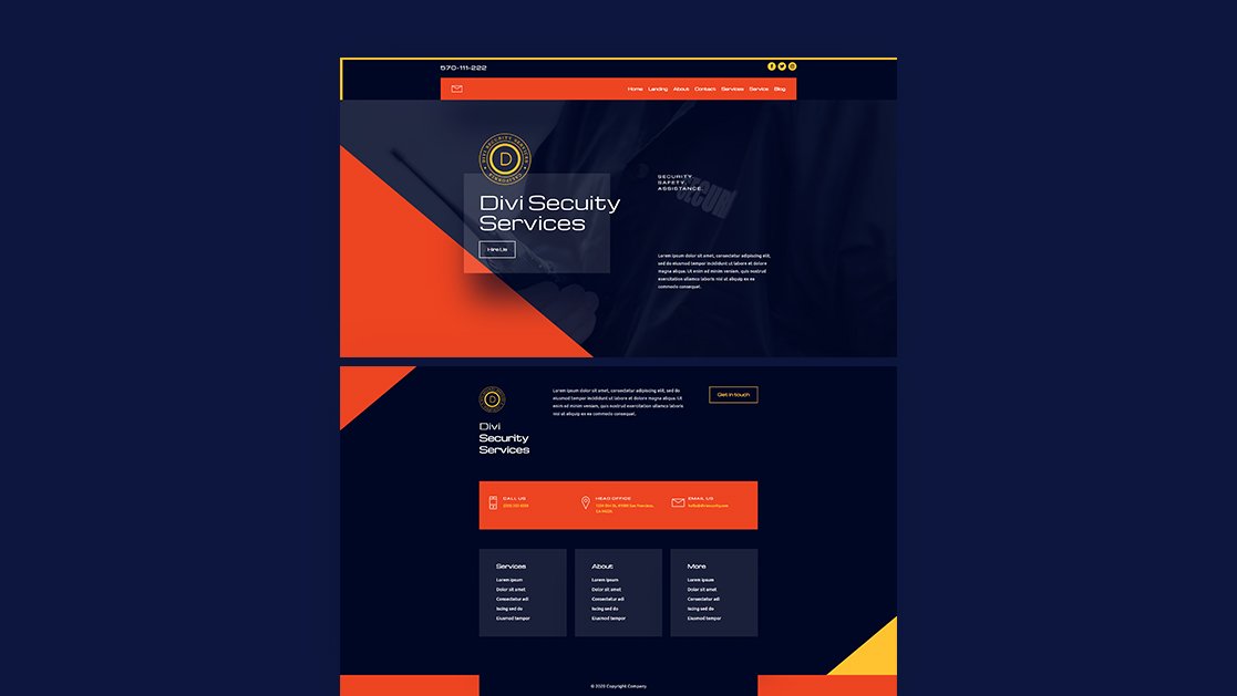 Download a FREE Header & Footer for Divi’s Security Services Layout Pack