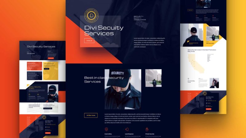 Get a FREE Security Services Layout Pack for Divi