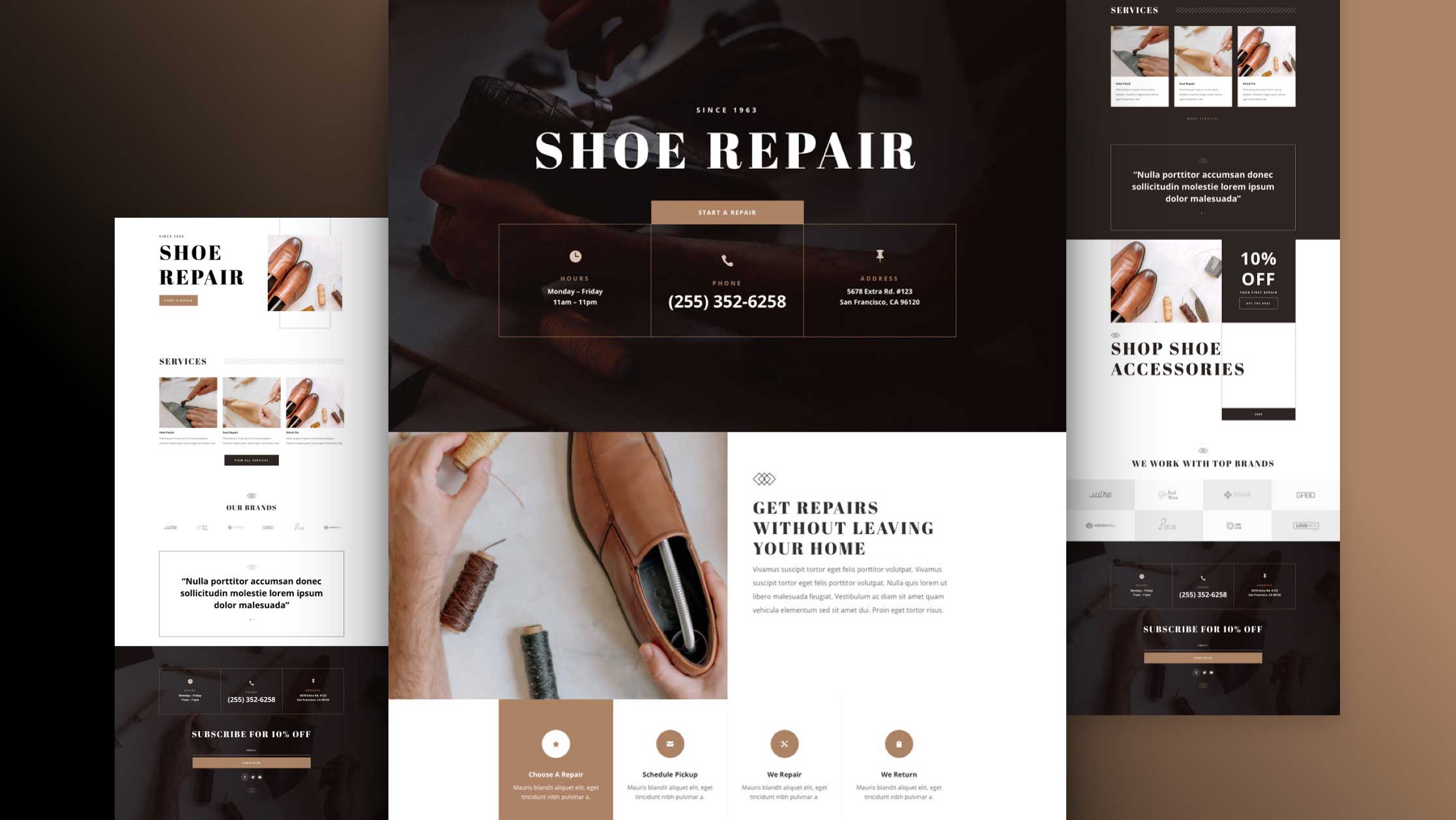 Get a FREE Shoe Repair Layout Pack for Divi