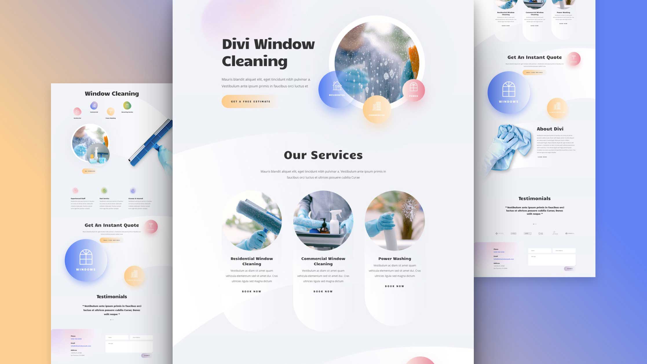 Get a FREE Window Cleaning Layout Pack for Divi