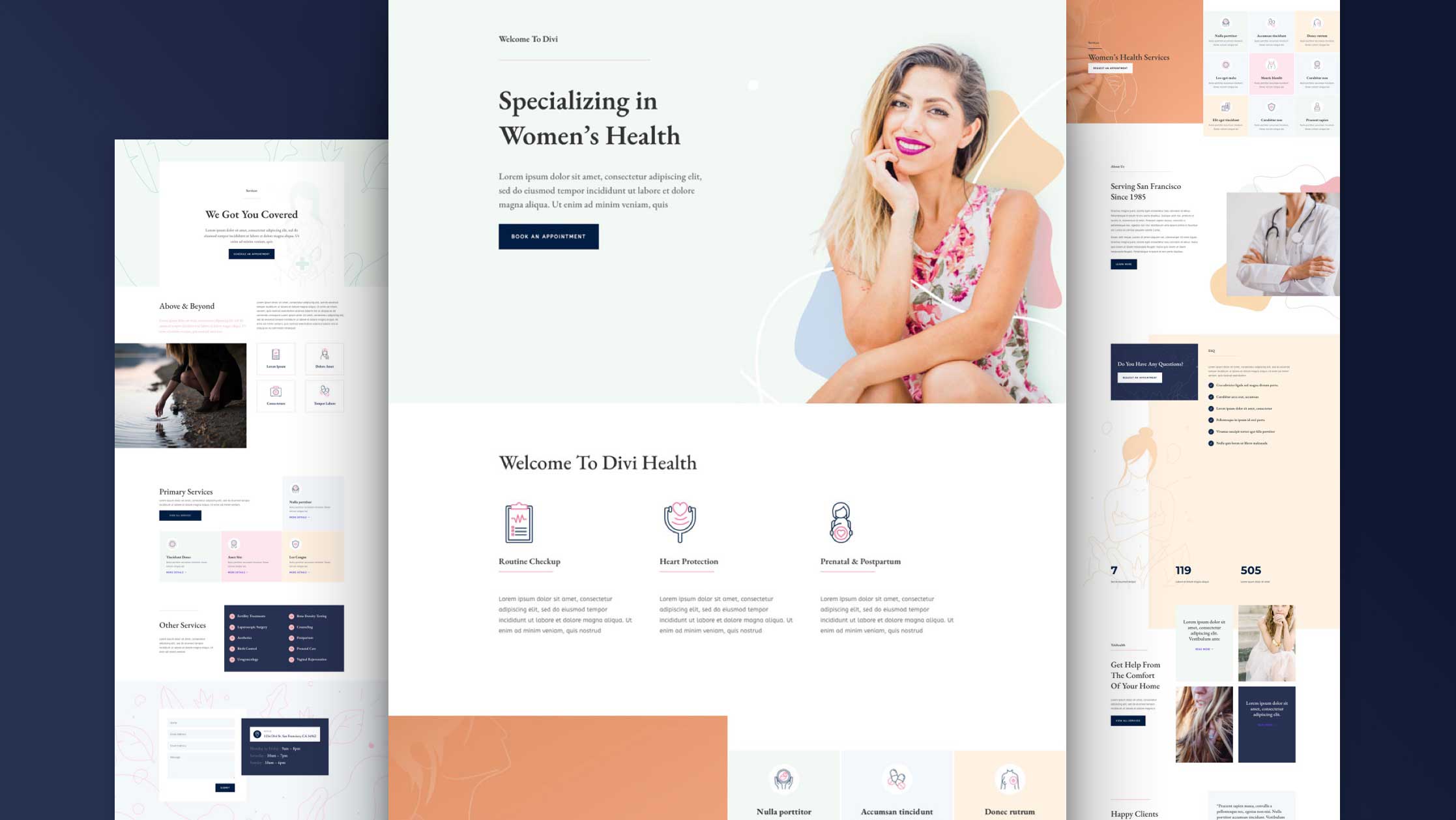 Get a FREE Women’s Health Center Layout Pack for Divi