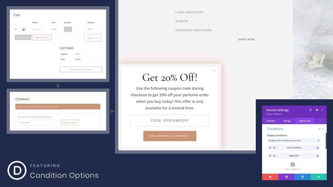 How to Retarget Abandoned Carts with a Promo Popup Using Divi’s Condition Options