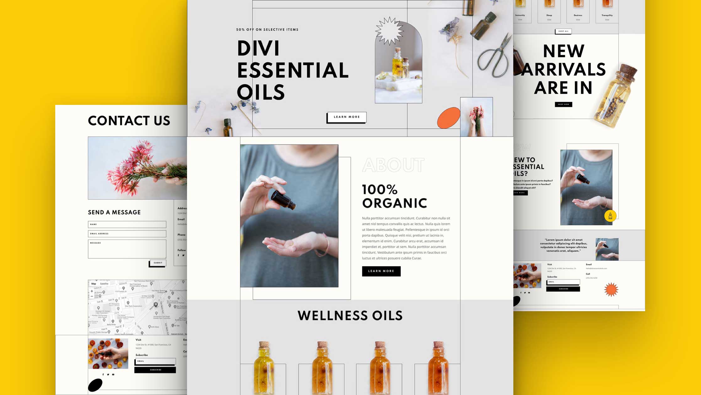 Get a FREE Essential Oils Layout Pack for Divi