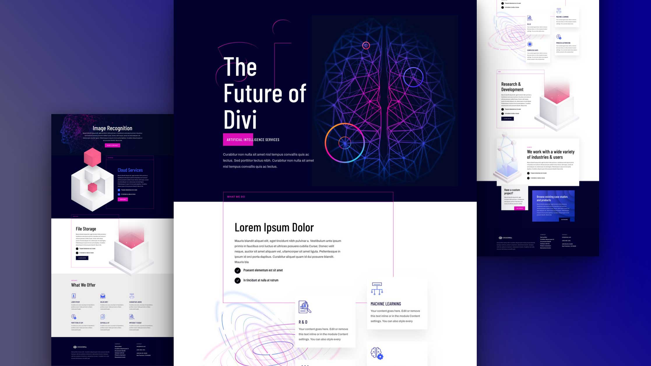 Get a FREE Artificial Intelligence Layout Pack for Divi