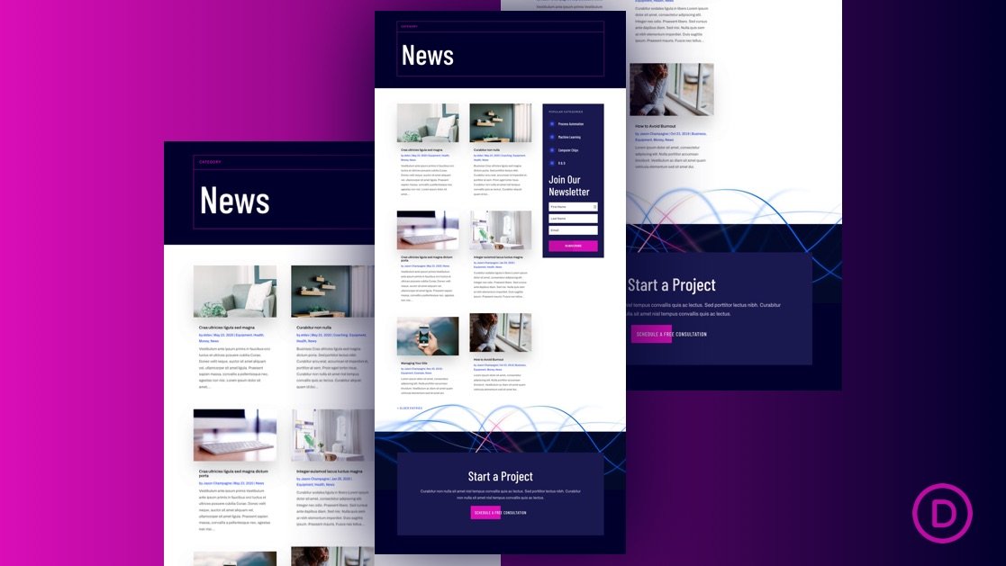 Download a FREE Category Page Template for Divi’s Artificial Intelligence Layout Pack