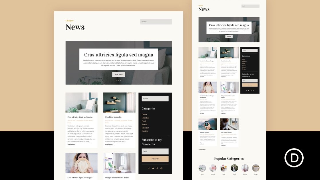 Download a FREE Category Page Template for Divi’s Blogger Layout Pack
