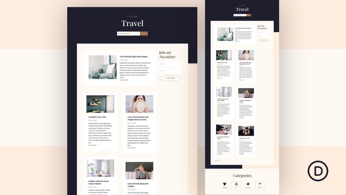 Download a FREE Category Page Template for Divi’s Fashion Designer Layout Pack