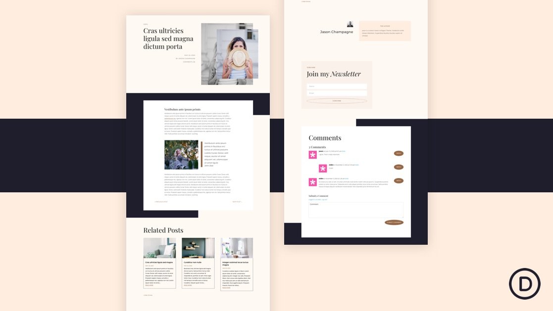Download a FREE Blog Post Template for Divi’s Fashion Designer Layout Pack