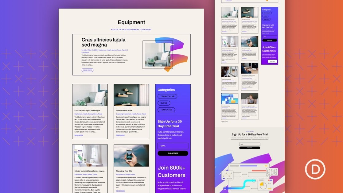 Download a FREE Category Page Template for Divi’s Software Layout Pack