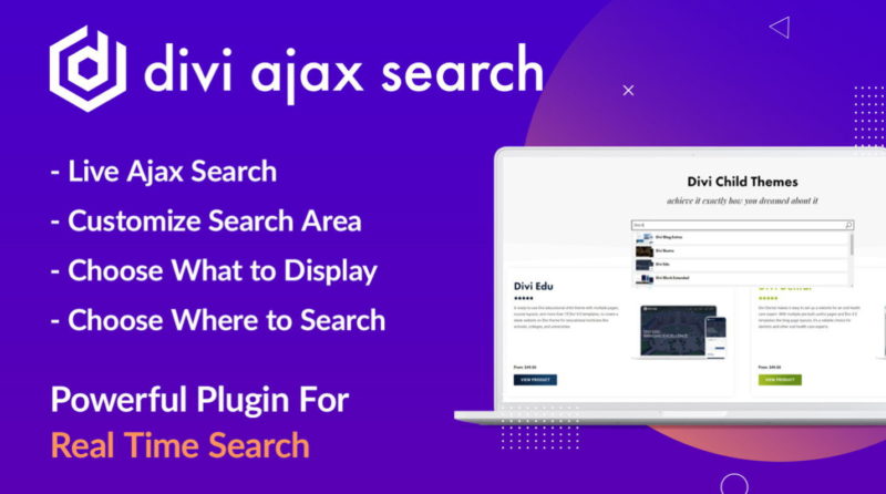 Divi Ajax Search