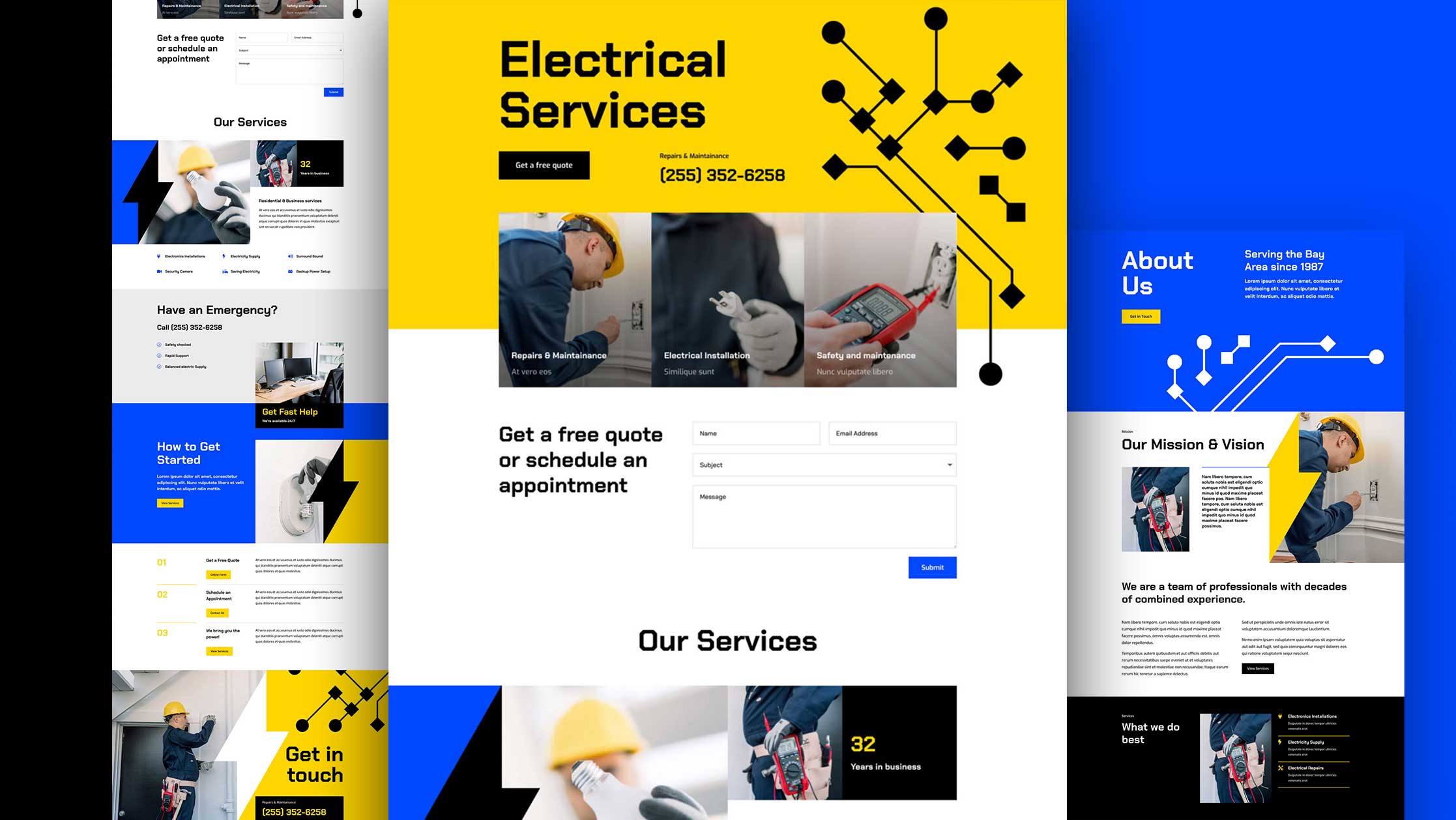 Get a FREE Electrical Services Layout Pack for Divi