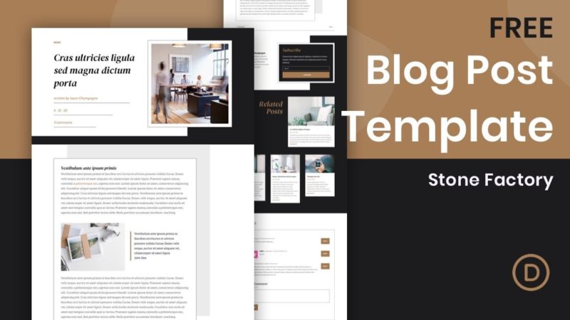 Download a FREE Blog Post Template for Divi’s Stone Factory Layout Pack