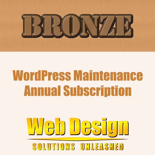 WordPress Maintenance Bronze Annual Subscription