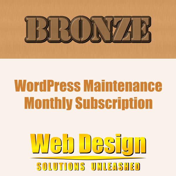 WordPress Maintenance Bronze Monthly Subscription