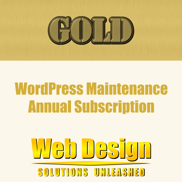 WordPress Maintenance Gold Annual Subscription
