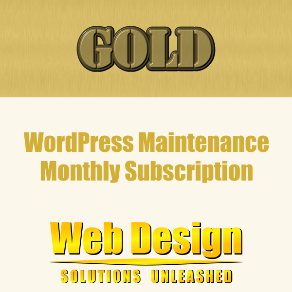 WordPress Maintenance Gold Monthly Subscription