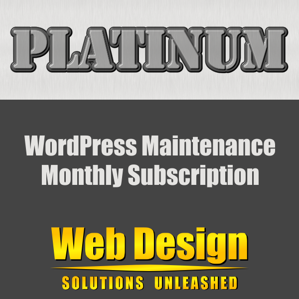 WordPress Maintenance Platinum Monthly Subscription