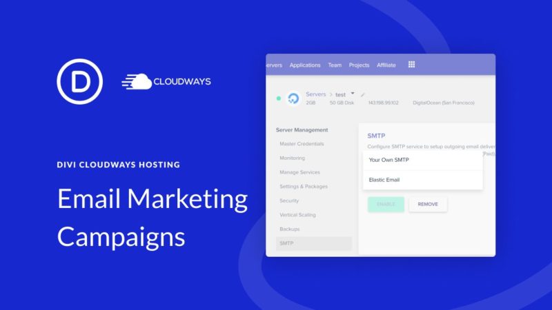 How to Set up Email Marketing Campaigns with Divi Hosting by Cloudways