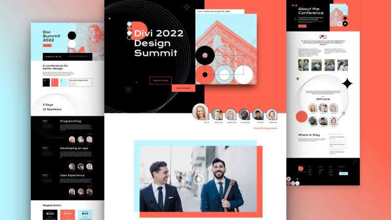 Get a FREE Conference Layout Pack for Divi