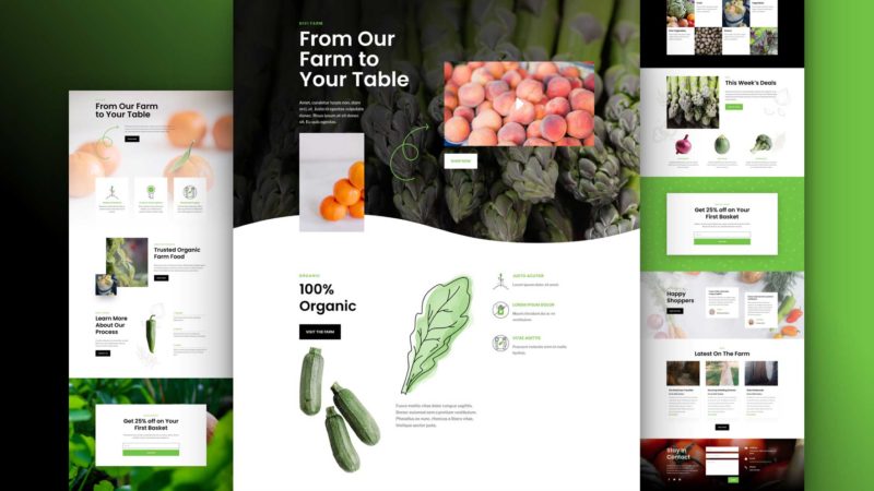 Get a Free Farm to Table Layout Pack for Divi