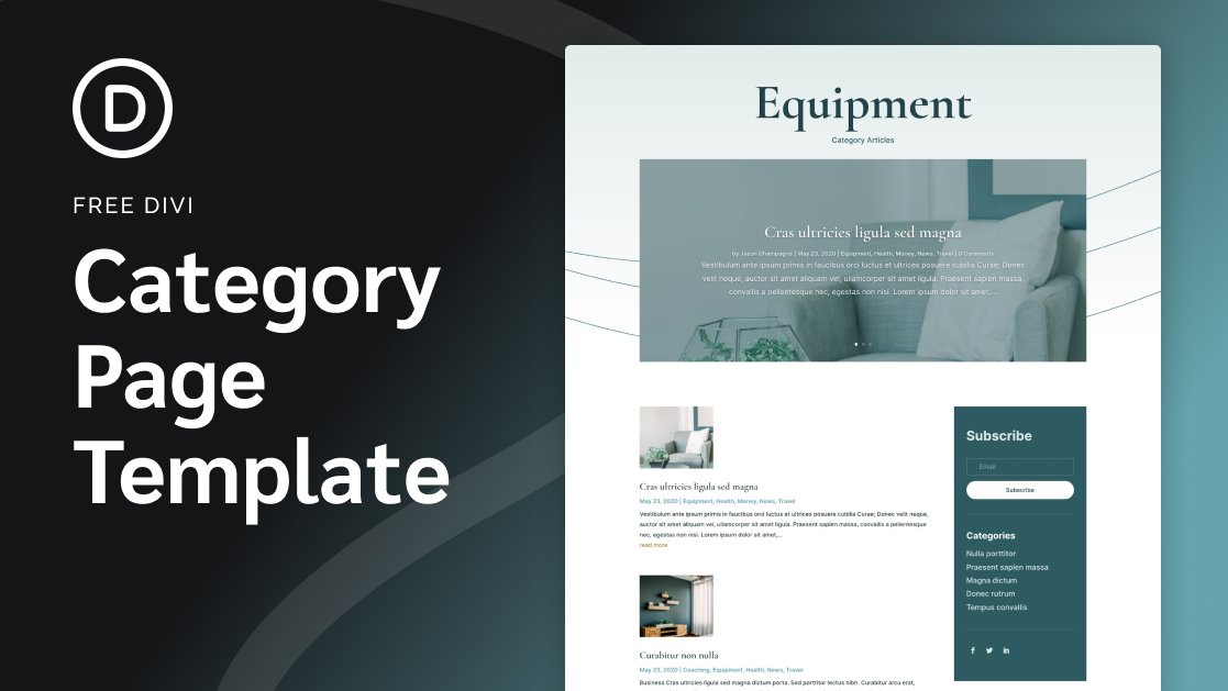 Download a FREE Category Page Template for Divi’s Therapy Layout Pack