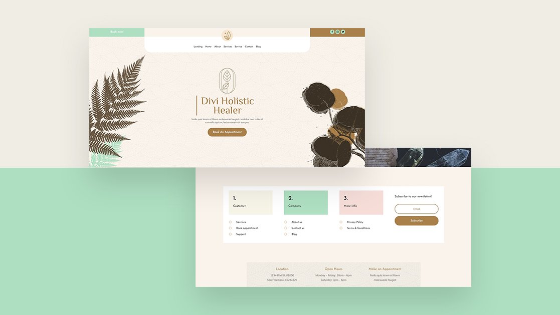 Download a FREE Header & Footer Template for Divi’s Holistic Healer Layout Pack