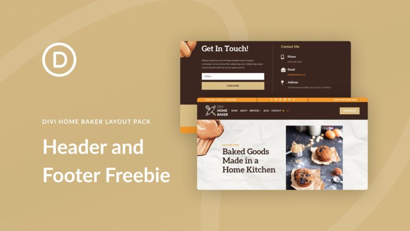 Download a FREE Header & Footer for Divi’s Home Baker Layout Pack