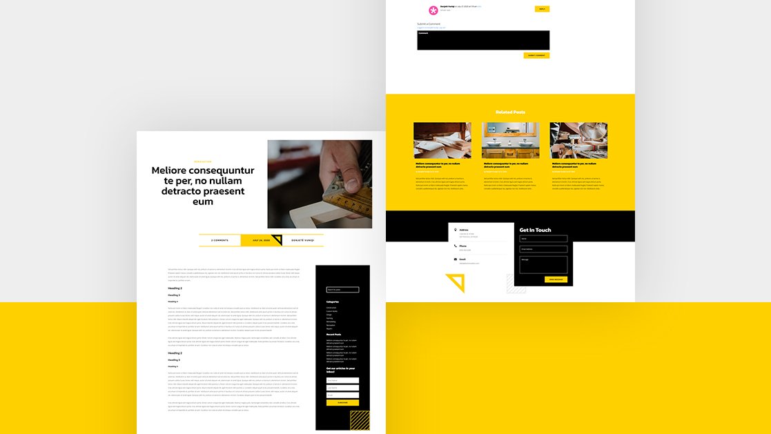 Download a FREE Blog Post Template for Divi’s Renovation Layout Pack