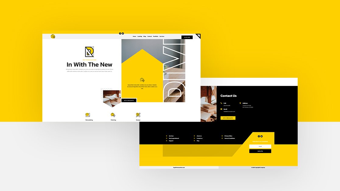 Download a FREE Header & Footer Template for Divi’s Renovation Layout Pack