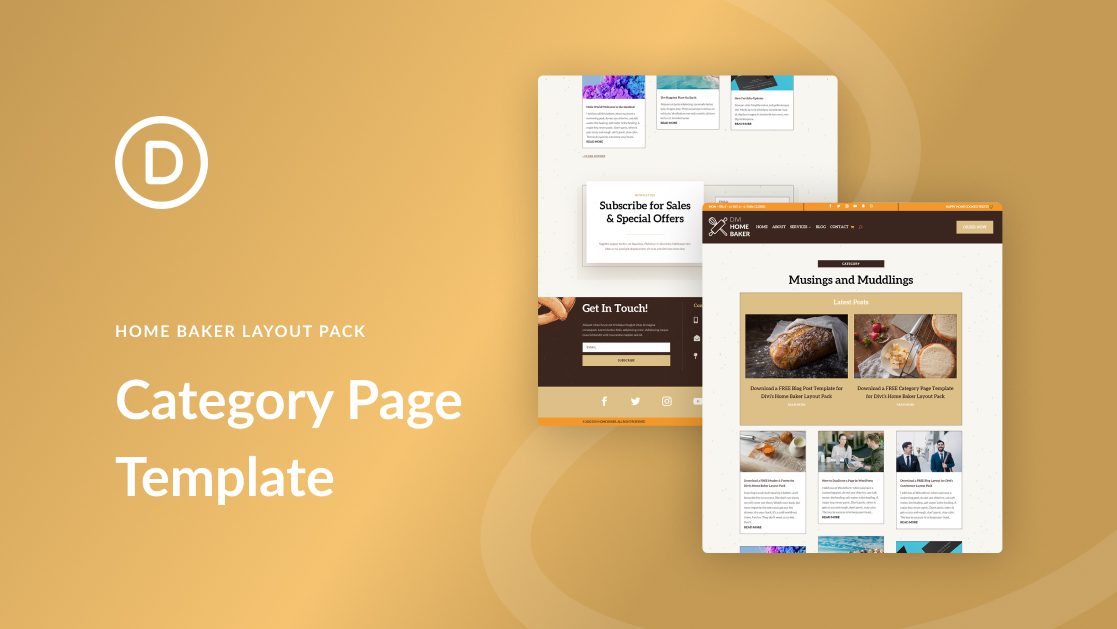 Download a FREE Category Page Template for Divi’s Home Baker Layout Pack