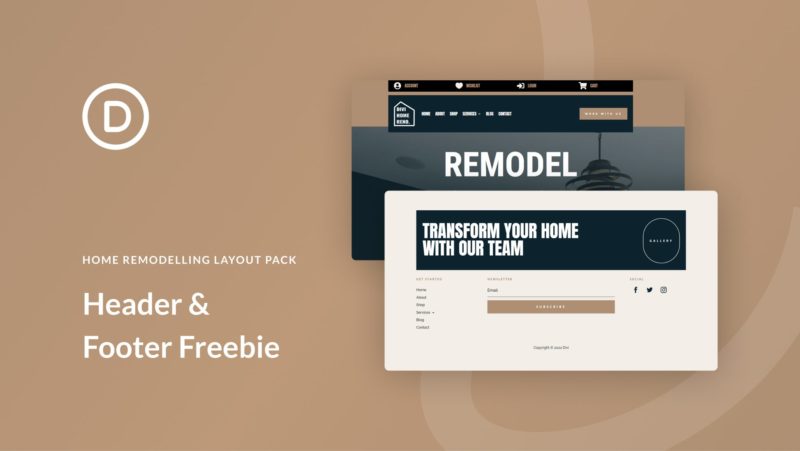 Download a FREE Header & Footer for Divi’s Home Remodeling Layout Pack