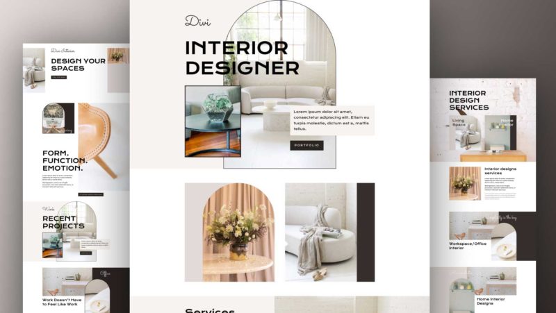 Get a Free Interior Designer Layout Pack for Divi